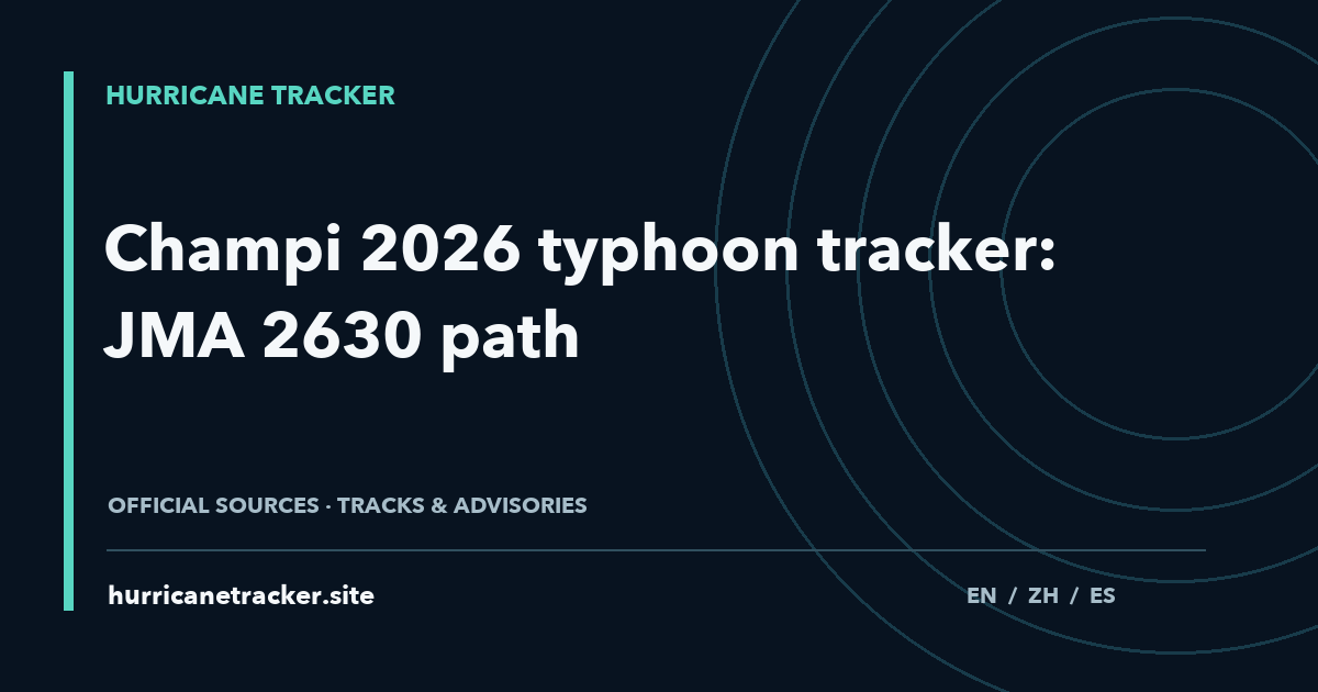Champi 2026 Typhoon Tracker — JMA 2630 Path & Updates